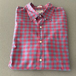 J Crew Men’s Red and Blue Gingham Shirt